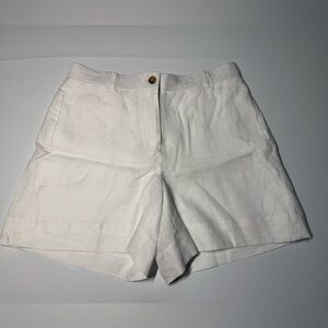 J.CREW 6" Harbor Short in Linen White Medium NEW Coastal Preppy Nautical CH876
